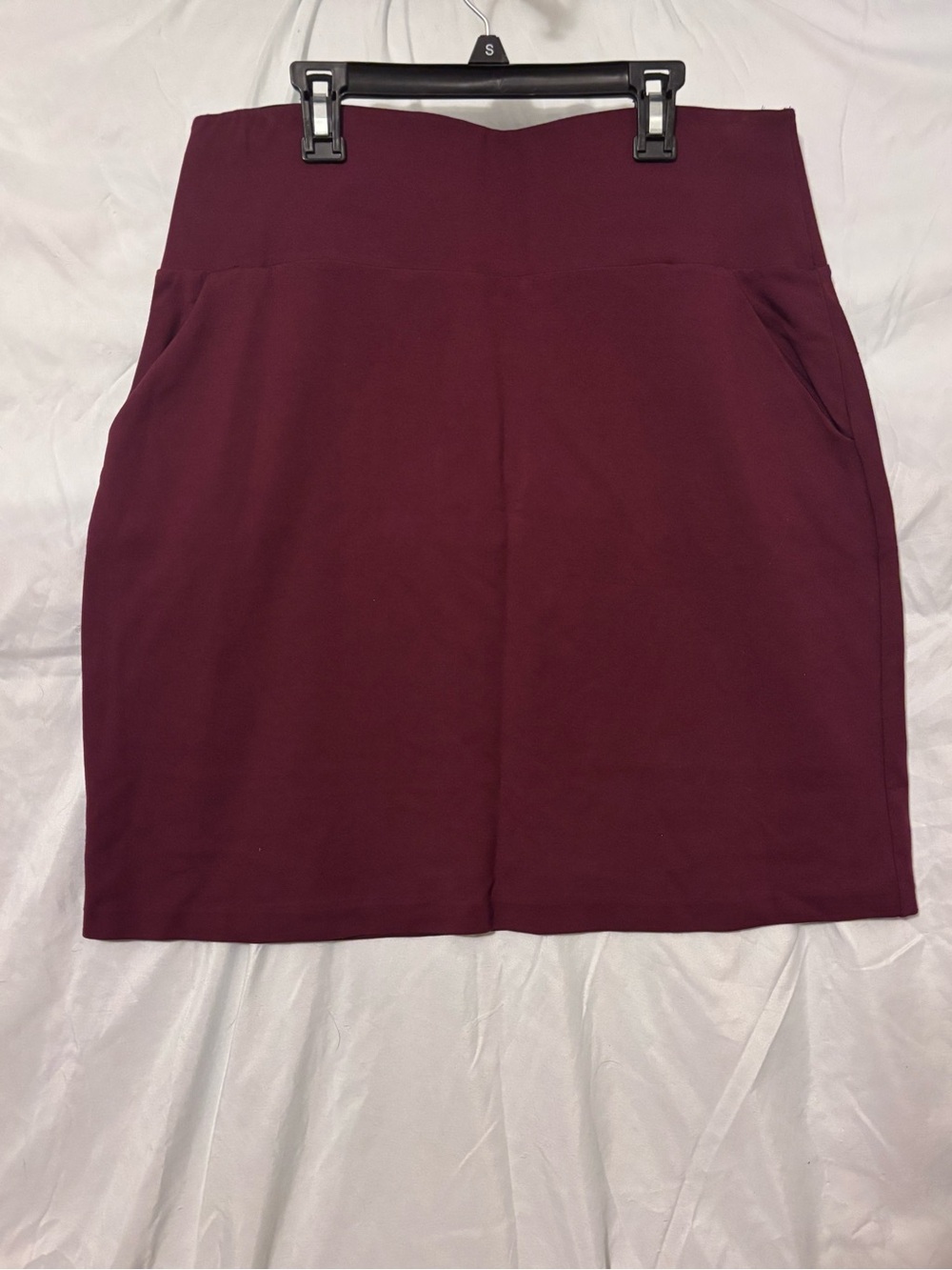 Apt. 9 Wine Stretch Pencil Mini Skirt